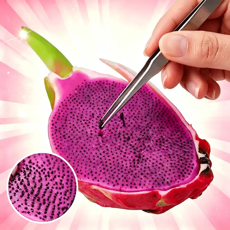 Toybubs Dragon Fruit Slime Picking Toy with Metal Tweezers - Quirky Whimsical Unique Cool Gifts for Adults+Teen, Calming Focus Tool, Stress Relief Fidget Toy