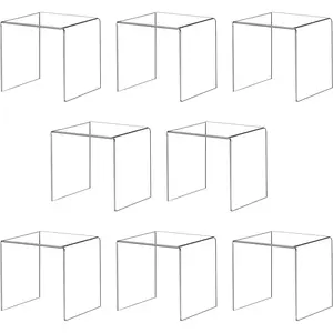 Acylic Riser Square Display Stand For Cupcakes, Arts and Crafts (Clear, 8P-4INCH)