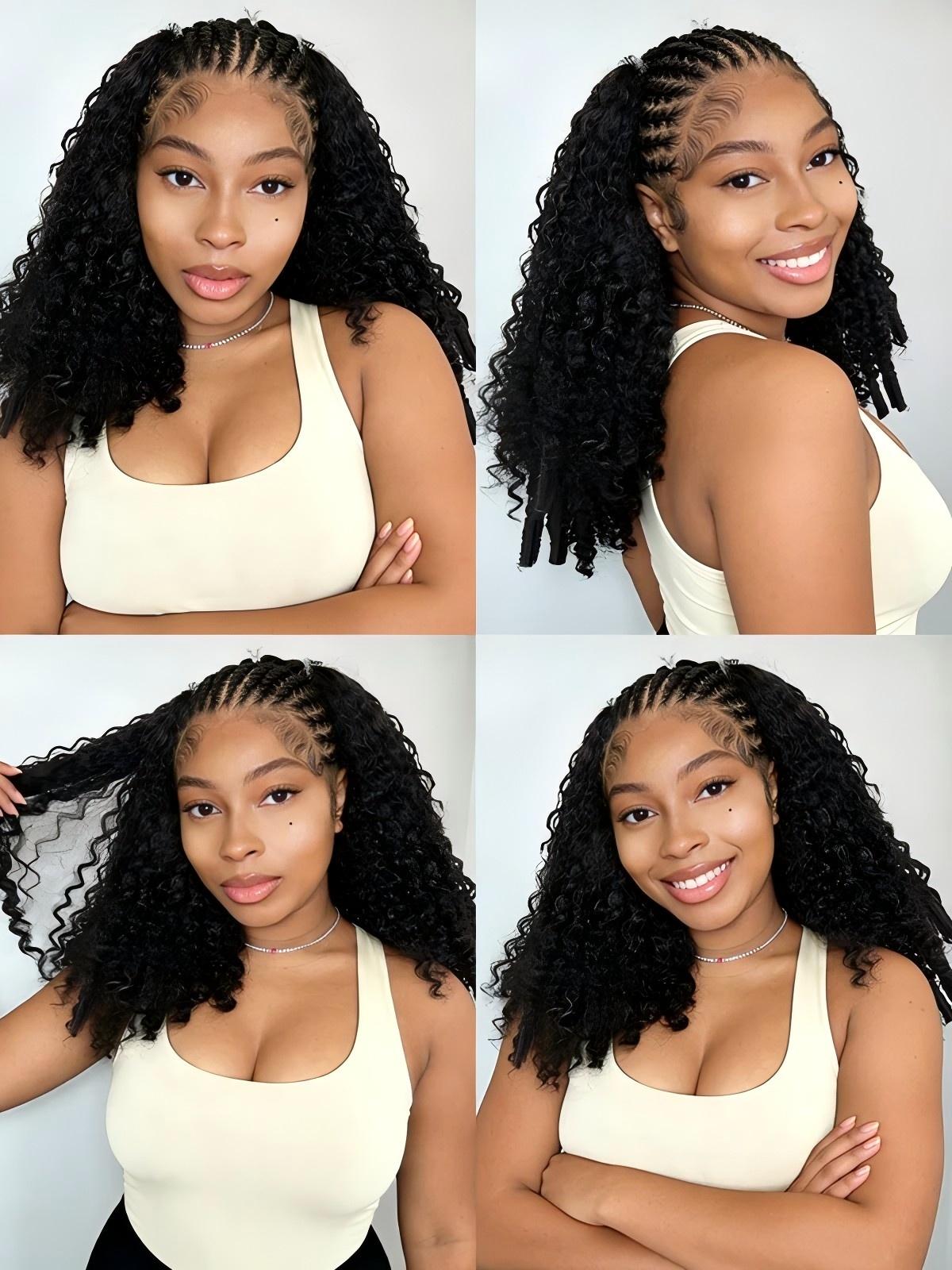 【Knotless Crochet 】Tahikie Burmese Curly Crochet Human Hair For Mircale Knots Human Hair Feather Water Wave Curly  Wave Crocher Human Hair For Miracle Knots  Pre- Separated 50g Recommended #TiktokShopSpringGlowUp #RefreshedLook