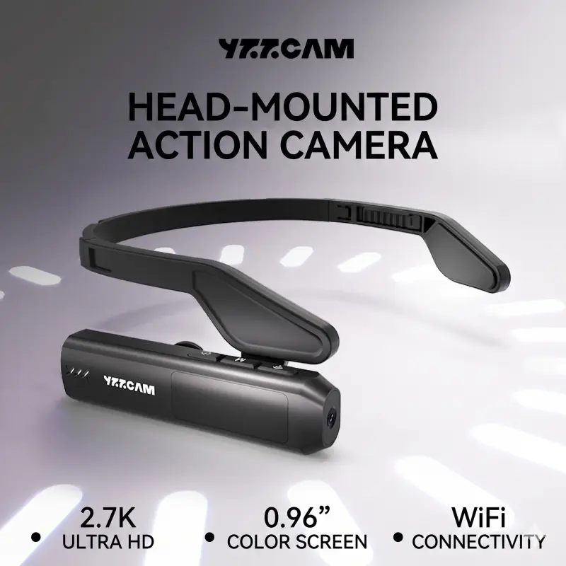2.7K HD Head-Mounted Action Camera with Free 32GB Memory Card | Supports Wi-Fi Connection to Smartphone, 0.96-inch Color Screen, 12-Megapixel Camera, Built-in Battery, Ideal for Outdoor Motorcycle Riding
