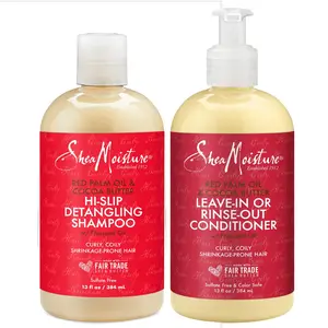 Shea Moisture Shampoo & Conditioner Set for Curly Hair, Red Palm Oil & Cocoa Butter, 13 Oz Ea - Sulfate Free