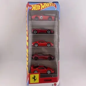 New 2026 Hot Wheels Ferrari Collection - 5-Pack of Red Model Cars  - Perfect for Collectors and Enthusiasts