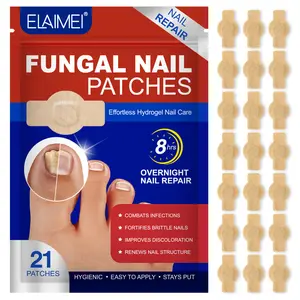 Elaimei Fungus Treatment Extra Strength - 21 Pcs Fungal Nail Patches, Nail Repair for Damaged Nails, Overnight Renewal for Men and Women Manicure