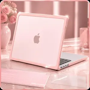 MOSISO Compatible with MacBook Pro 14 inch Case 2025-2021 M4 M3 M2 M1 A3112 A3185 A3401 A2918 A2992 A2779 A2442, Soft TPU Bumper Plastic Anti-Scratch Hard Case&Keyboard Cover&Screen Film, Pink