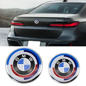 Bmw Anniversary Edition 7-Piece Car Emblem Set, 56/68mm Wheel Cap & 72/81mm Front Rear Markers, Fits G20/g30/x3/x5/f30 Models
