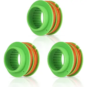 AS1300 Trimmer Spool Compatible with EGO Power+15 inch ST1502SA,ST1502XY,ST1500XY,ST1504SF,ST1500SF,ST1500F,ST1500-S,ST1500 String Trimmer 0.095" Weed Eater Auto-Feed Twist Dual Line 3 Pack