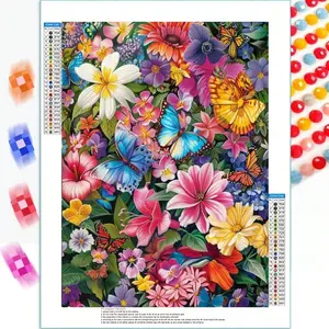 5D DIY Diamond Mosaic Painting Kit - Floral Butterfly Landscape, Diamond Art Home Decor Wall Decoration, Great Christmas, Halloween, Thanksgiving Gift For Friends