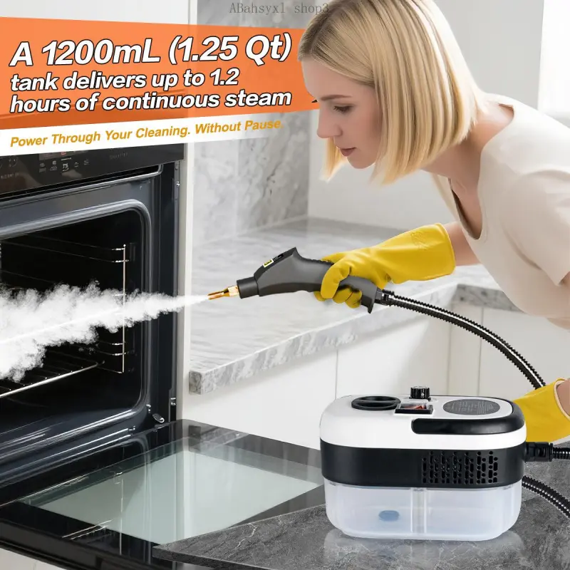 Steam Cleaner High Temperature Pressurized Steam Cleaning Machine Portable Car Steamer with Brush Heads, for Home Use Kitchen Grease Car Detailing, BathroomABahsyxl shop3