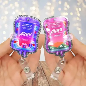 Alani Energy Drink Nurse Badge Reel,Cute Caffeine Nurse Badge Holder,Night Shift Nurse Badge Reel | RN ICU ER Nurse Gift,Energy Drink Badge
