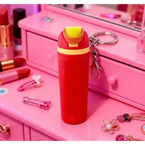 Mini Keychain Lip Balm Case for Women Cute Portable Lipstick Holder Collectible Gift Idea Bead