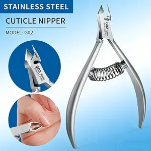 Professional Cuticle Trimmer 1Pc, Ukrainian Style Silver Stainless Steel Tool Manicure Nail Care for Dead Skin and Nail Trimming
