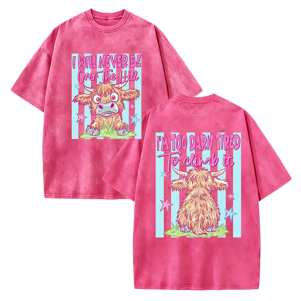 Funny Cow Shirt, I Will Never Be Over The Hill, Sarcastic Animal Tee