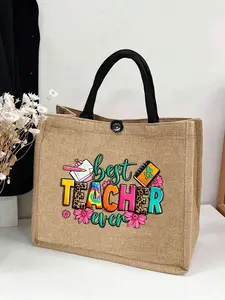 Teacher Element Print Shoulder Bag, Versatile Teacher Handbag, Perfect Carryall, Portable Travel Storage Bag, Suitable for Commuting, Gift, Unisex