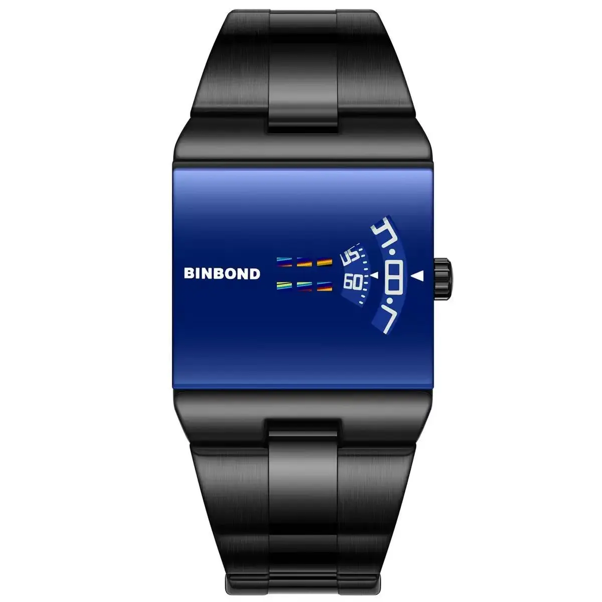 Personalized metal steel band casual watch-LT566-Black