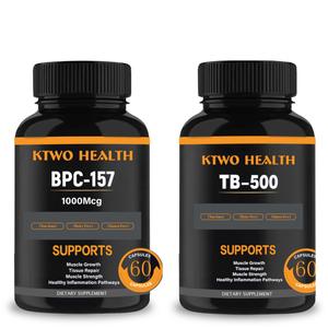 KTWO Health Peptide  wolverine Research Stack TB-500 1500mcg & BPC-157 1000mcg Synergy for Tissue & Muscle Support 60 Capsules - Supplement sport nutrition