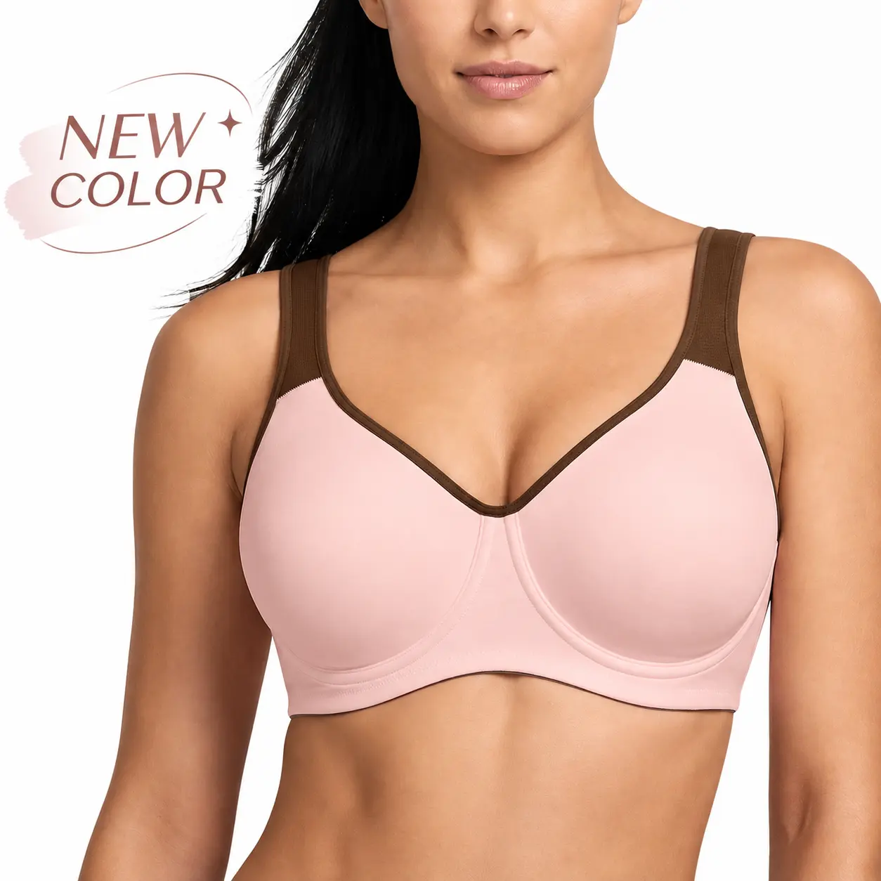 HSIA ComfyArc Hybrid Sports Bra Activewear Workout Bra for Plus size Women Soft Support Non-Padded Unlined Full Coverage, Wide Strap, Outside Underwire, Everyday Womenswear Training Bra Summer Athletic Wear，  #summerwins