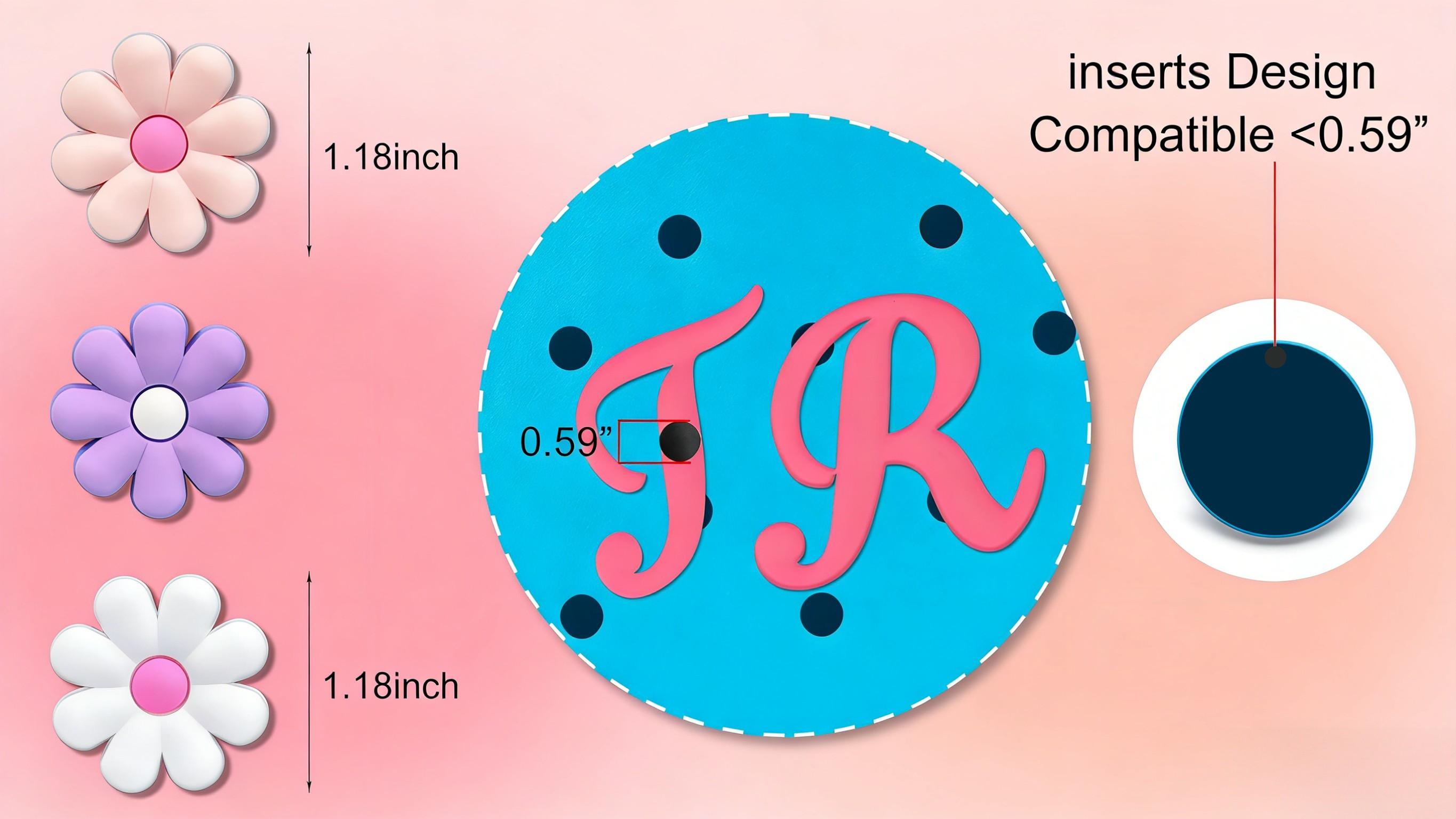 ISUNMEA 5 Pcs Letter Charms for Bogg Bag Accessories - Decorative Alphabet Charm for Handbag Beach Tote Bag