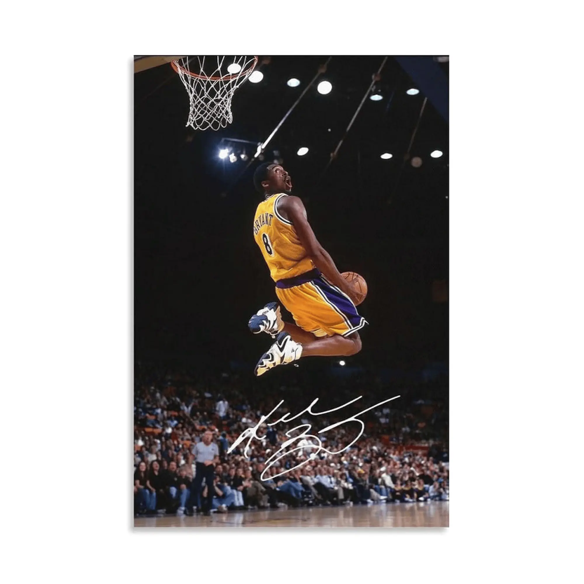 Kobes S Bryant Dunk Poster Canvas Wall Art Unframe 12x18 inch Posters for room aesthetic For Bedroom Decoration