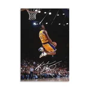 Kobes S Bryant Dunk Poster Canvas Wall Art Unframe 12x18 inch Posters for room aesthetic For Bedroom Decoration