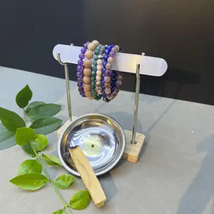 Selenite Bracelet Display Stand Gypsum Bracelet Holder Bracelet Clarity Healing Crystal