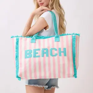 Striped Beach Bag