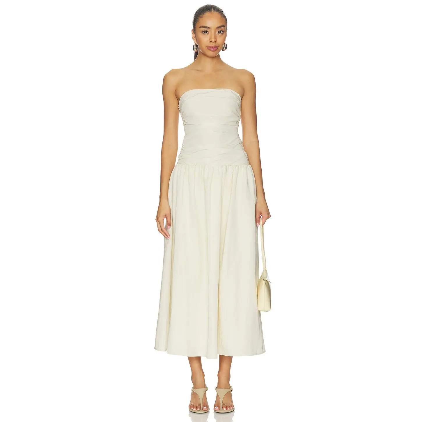 ALL THE WAYS Valery Strapless Maxi Dress in Ivory