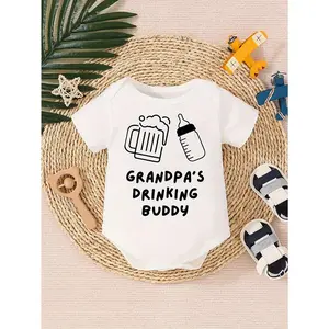 Baby Boy Grandpa's Drinking Buddy One Piece Or T-Shirt
