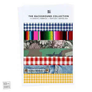 The Background Collection | Series 004 | “Fabrics and Textiles” | Full Sheet Sticker Collage Adhesive | Matte Decorative Junk Journaling Decor | Scrapbooking