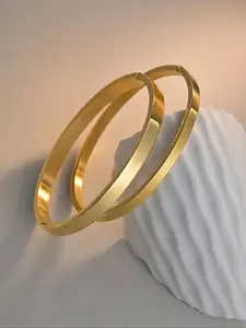 Simple Plain Color Stainless Steel Bangle, Elegant Minimalist Bangle, New Trendy Matching Bracelets for Women & Girls,  Bf and Gf Bracelet, Fashion Jewelry for Women & Men for Daily Wear, Ideal Gift for Holiday