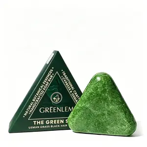GREENLEM Hair Care Shampoo Bar 120g - Polygonum, Ginseng & Tea Tree, Biotin Cleansing Conditioner Bar for Thinning Hair, Sulfate-Free Herbal Solid Shampoo