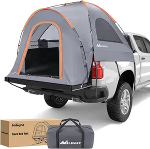 Nilight Truck Bed Tent 5.2-5.8 FT Pickup Tents with Rainfly Waterproof PU2000mm Double Layer Tent for Truck 2-Person Portable Full Size Short Tailgate Bed Tent for Camping Outdoor Travel, Orange Grey drone 600