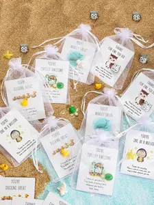 5sets  Employee Appreciation Gifts Bulk for Coworkers Thank You Staff Back to School Gift Animal Pun Inspirational Note Cards Funny Resin Ducks Stars Whales Turtles Owls Office Favors Positive Message Card