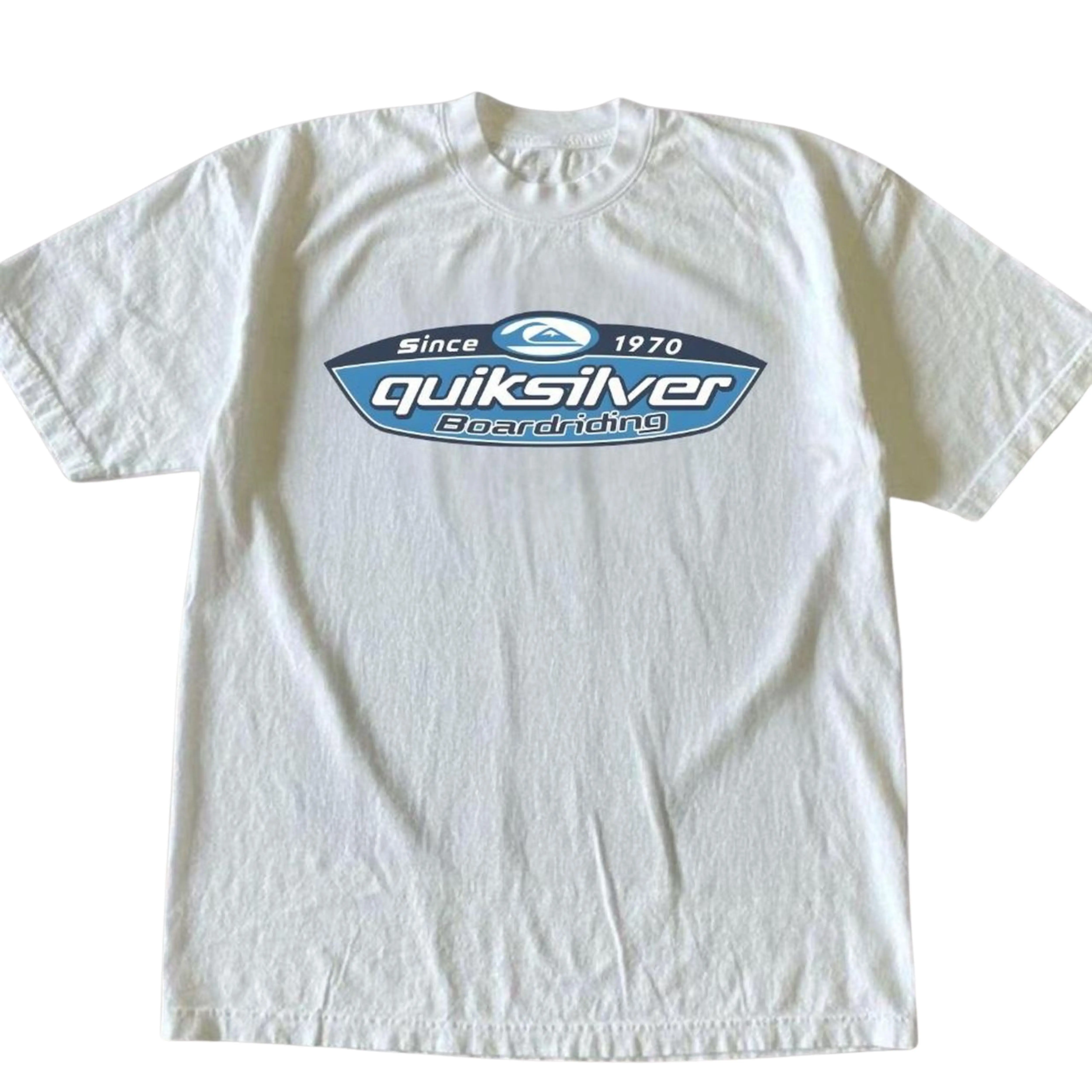 Vintage Quiksilver white surf Graphic Tee Womenswear Top