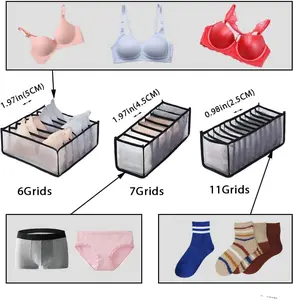 6pcs Extra Large Wardrobe Clothes Organizer Closet Organizer Portable Pants Sweaters Organizer for Closet,T-Shirt, Underwear, Upgraded 7 Grids Jeans Hoodie Organizer Clothes Organizer