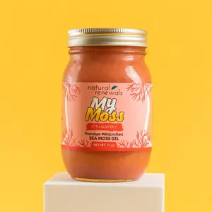 My Moss Sea Moss Gel – Strawberry | Wildcrafted Superfood, 100% Organic, Raw Seamoss gel, Vegan, Mineral-Rich, Vitamin-Rich, No Preservatives,