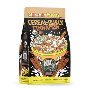 Bones Coffee Company | Cereal-ously Cinnamon Vanilla Flavored Coffee 12oz Medium Roast Arabica