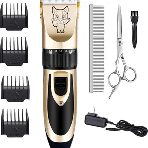 Kit Clippers, Low Noise, Electric Quiet, Rechargeable, Cordless,  Thick Coats Clippers Trimmers Set, Suitable for Dogs, Cats, and Other Pets ()