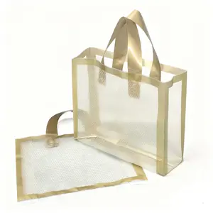 10 Pcs Mesh Pattern Gift Bags with Handles, Durable Transparent Material for Christmas and Mother's Day, Elegant Party Gift Display, Gift Wrapping Supplies