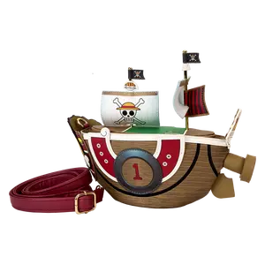 One Piece Thousand Sunny Ship Figural Crossbody Bag