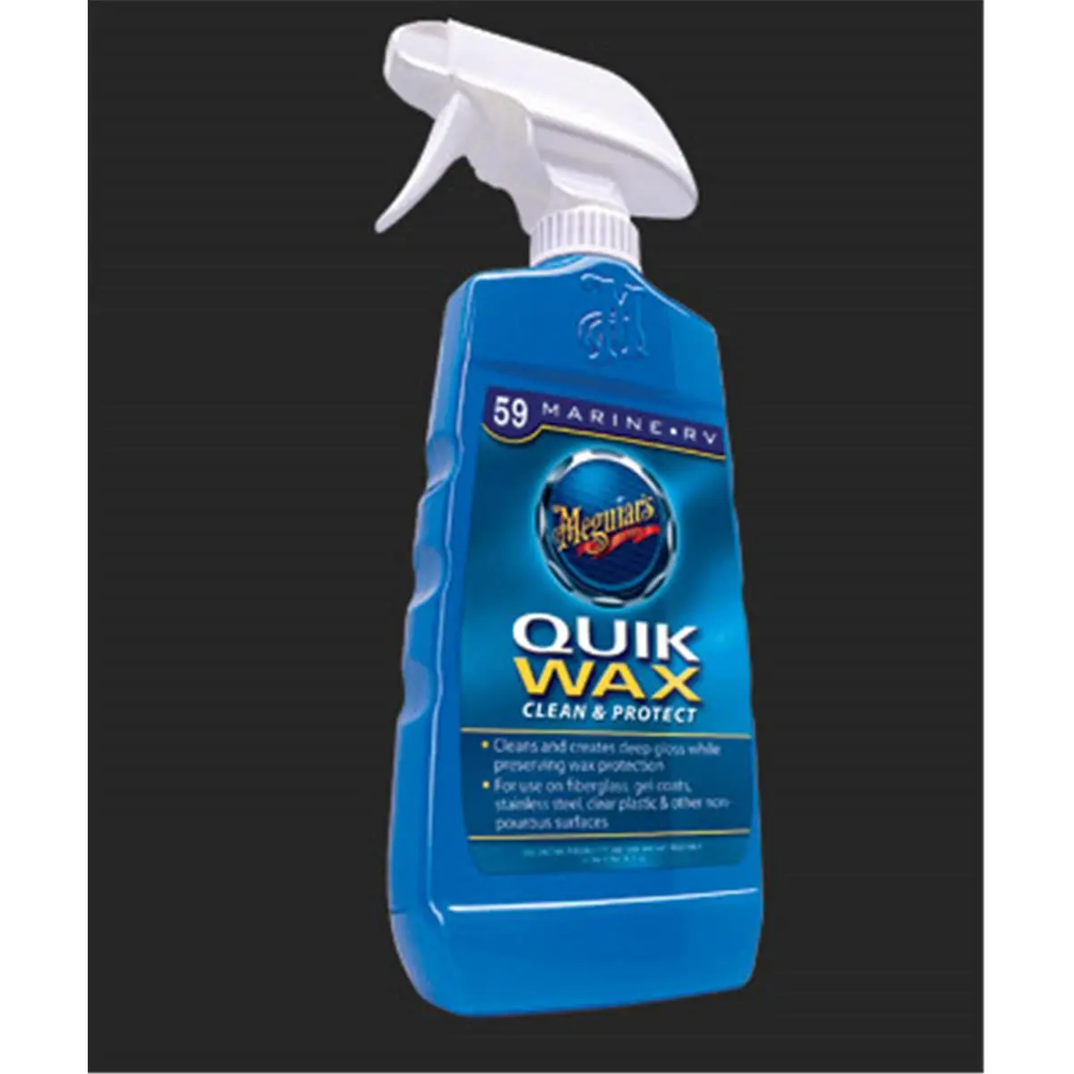 Meguiars Quik Boat Liquid Spray Wax - 16 oz, For Fiberglass Boats & RVs, For Wet or Dry Surfaces, Quickly Adds Protection, Delivers Glossy Shine, Waxes