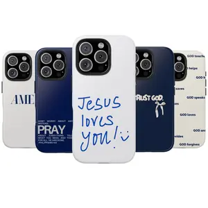 Jesus God Phone Case, Christian Bible Verses Cover fit For iPhone17, 16, 14, 15, 13, 12, 11, X Plus/Air/Pro Max/Pro,Samsung S25,S24,S23,S22,Ultra Plus FE,  Jesus Loves You Tough Case, Coquette Style Protective Protection