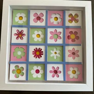 9”x9” Framed Multilayered Mandala Art in Shadow Box - Unique Designs and Colors, Great for Home or Office Decor, Perfect for Gifts - Hanging