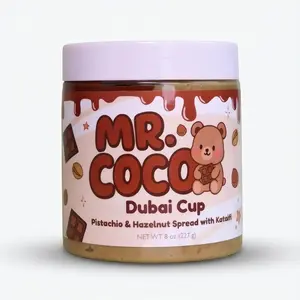Mr Coco Dubai Cup Pistachio Cream Spread with Tahini, Crunchy Kataifi, Classic Hazelnut Matcha Flavors, 8 oz (Hazelnut)
