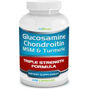 Glucosamine Chondroitin MSM and Turmeric Dietary Supplement - Supports Joint Health Mobility and Flexibility - Advanced Strength Formula with Turmeric Curcumin - High Potency Nutritional Support - 248 Capsules