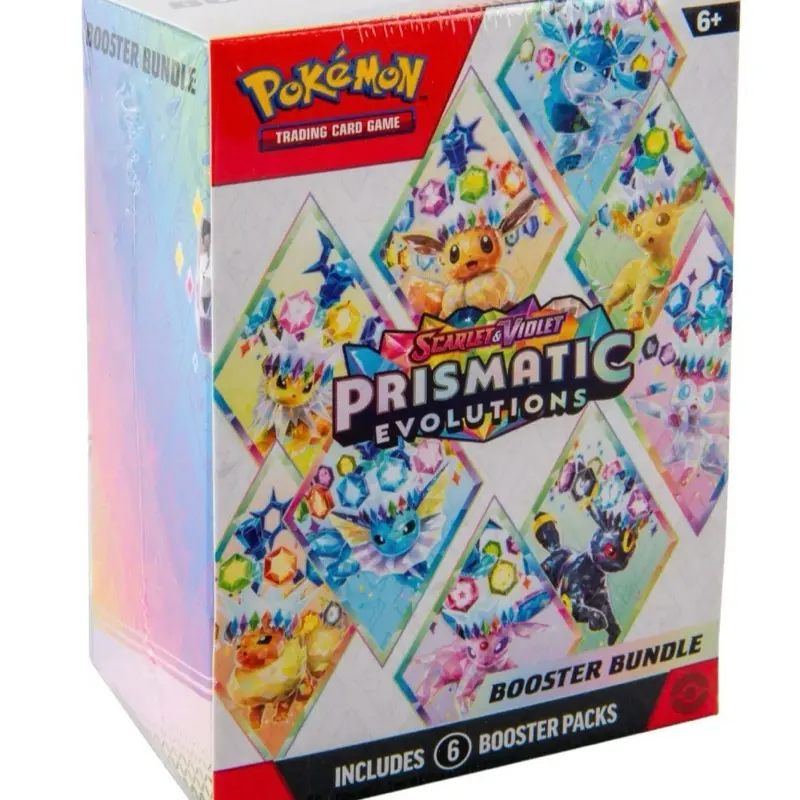 Pokémon TCG Scarlet & Violet Prismatic Evolutions Booster Bundle - 6 Packs Included - Collectible Trading Card Game Sets