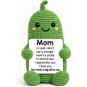 Home FurnishingsJettryran Mothers Day Birthday Gifts For Mom From Daughter Son Handmade Positive Crochet Pickle "Big Dill"Gift For Mother In Law Stepmom Bonus First For New Mom I Love You Mama Small Decor