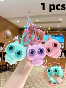 Stress Relief Prank Keychain Gift, Owl Bear Plush Toy, Mother's Day Unique Design, Daily Use, Birthday Holiday Special Occasion