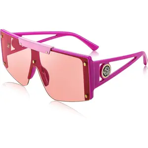 FEISEDY Women Sunglasses, Oversized Square Flat Top Shield Shades for Men B4060 FEISEDY Women Sunglasses, Oversized Square Flat Top Shield Shades for Men B4060