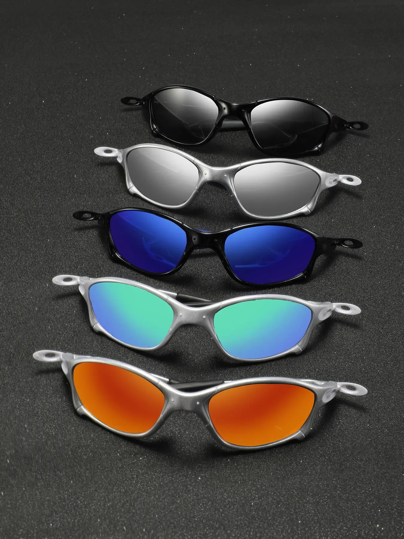 Men's PC Fashion Glasses, Cyberpunk Future Style, Daily Outdoor Driving & Bicycle Use, 5 Pcs Trendy Cool Decorative Eyewear