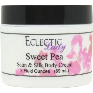 Sweet Pea Satin and Silk Cream,  Body Cream, Body Lotion